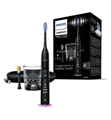 Philips Sonicare DiamondClean 9400 Smart, Electric Toothbrush, Black, HX9917/89 GOODS Boots   