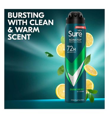 Sure Men Quantum Dry Nonstop Protection Anti-perspirant Deodorant Aerosol 250ml GOODS Boots   