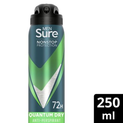 Sure Men Quantum Dry Nonstop Protection Anti-perspirant Deodorant Aerosol 250ml