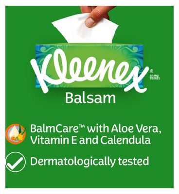 Kleenex Balsam Extra Long Tissues Singles Compact Box 40s Bathroom Boots   