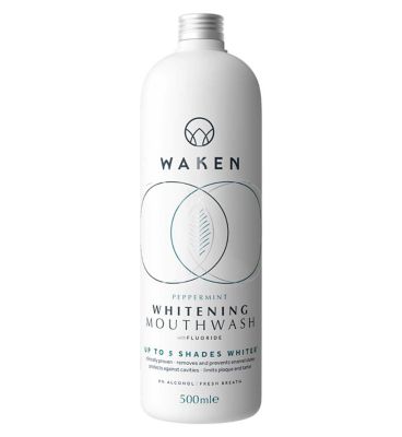 Waken Whitening Mouthwash PepperMint 500ml