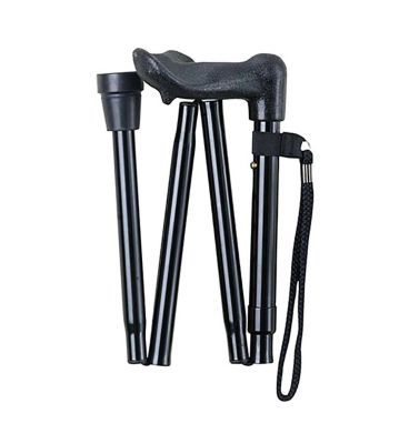 NRS Folding Walking Stick Black