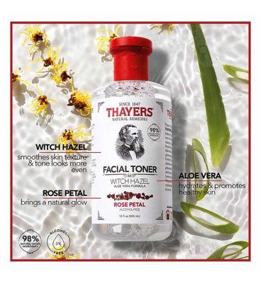 Thayers Hydrating Alcohol-free Facial Toners - Aloe Vera, Witch Hazel & Rose Petal - 355ml Body Care Boots   