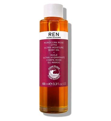 REN Clean Skincare Moroccan Rose Otto Ultra-Moisture Body Oil 100ml Body Care Boots   