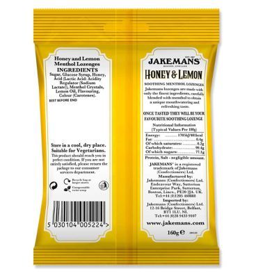 Jakemans Honey and Lemon Lozenges 160g