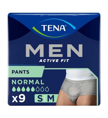 Tena Men Pants Normal Grey Small/Medium 9s Health Care Boots   