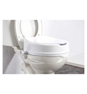 NRS Healthcare Linton Plus Raised Toilet Seat with Lid - 100mm/4Inches General Household Boots   