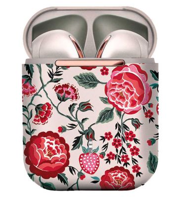 VQ Earbuds Apple-compatible and wireless Cath Kidston Strawberry Garden