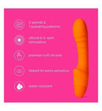 So Divine Pash Ribbed Vibrator Orange Intimate Care Boots   