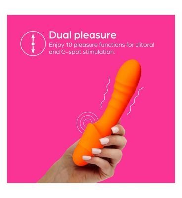 So Divine Pash Ribbed Vibrator Orange Intimate Care Boots   