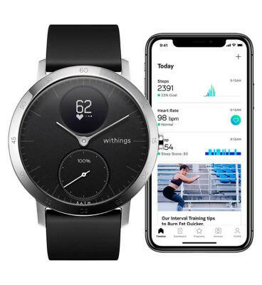 Withings Steel HR hybrid smartwatch (40mm Black) General Health & Remedies Boots   