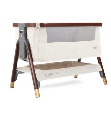 Tutti Bambini CoZee Luxe Bedside Crib - Walnut/Cream GOODS Boots   