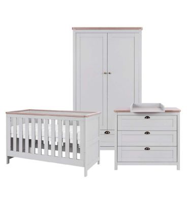 Tutti Bambini Verona 3 Piece Room Set - Dove Grey/Oak