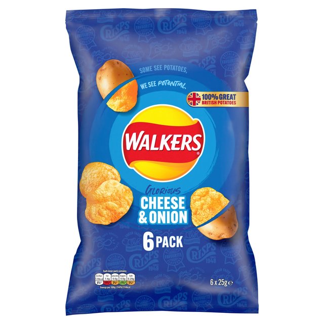 Walkers Cheese & Onion Crisps