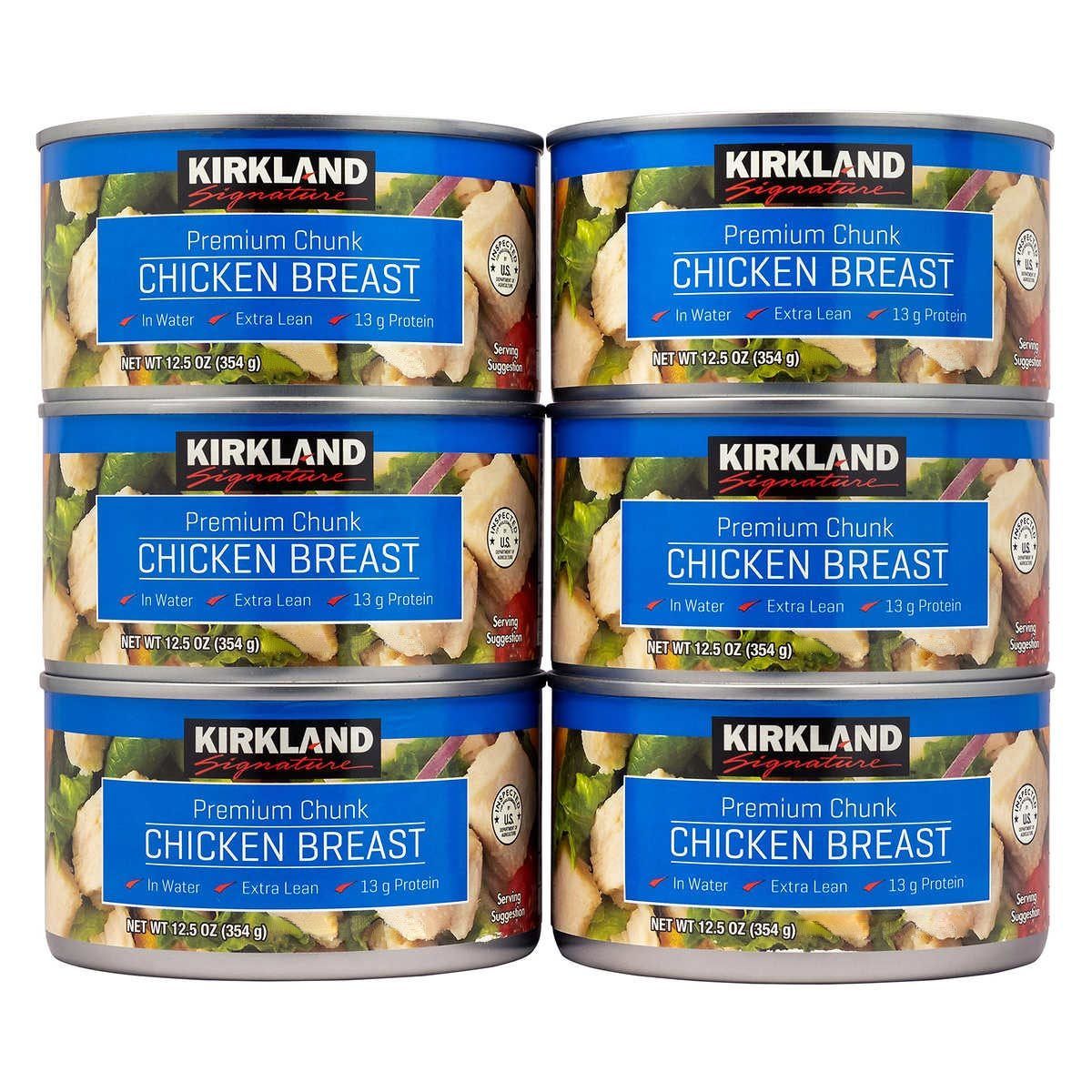 Kirkland Signature Premium Chunk Canned Chicken Breast, 6 x 354g GOODS Costco UK Default Title  