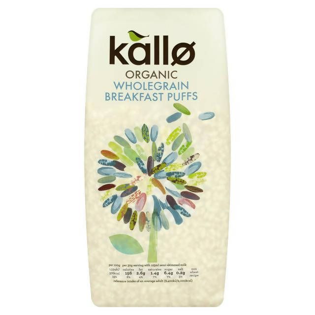 Kallo Organic Puffed Rice Cereal Gluten Free 225g