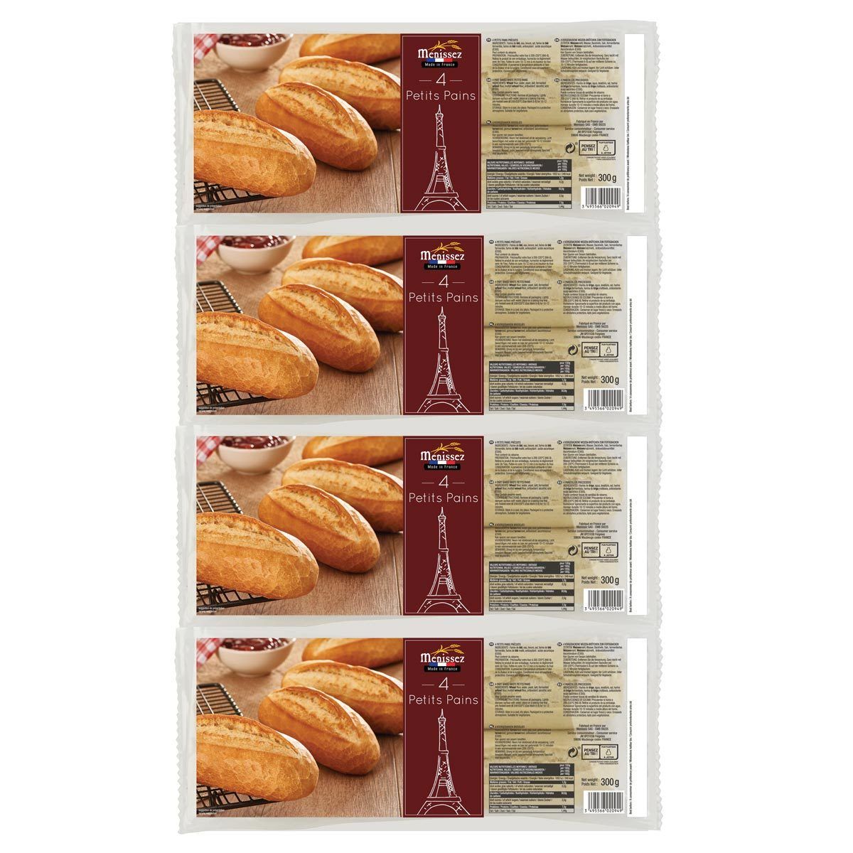 Menissez Petits Pains, 4 x 4 Pack (4 x 300g) GOODS Costco UK   