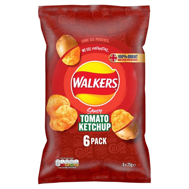 Walkers Tomato Ketchup Multipack Crisps