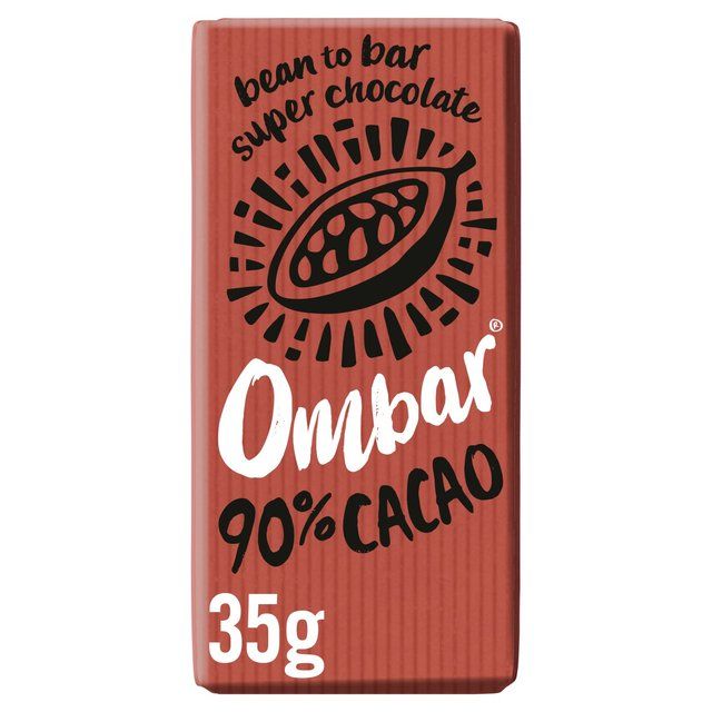 Ombar 90% Cacao Organic Vegan Fair Trade Dark Chocolate   35g