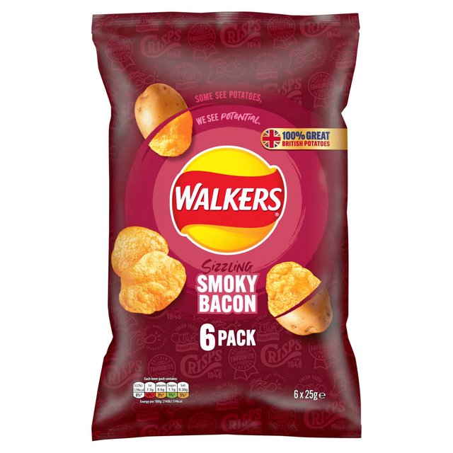 Walkers Smoky Bacon Multipack Crisps