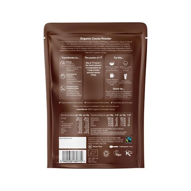 Naturya Organic Fair Trade Cacao Powder Food Cupboard M&S   