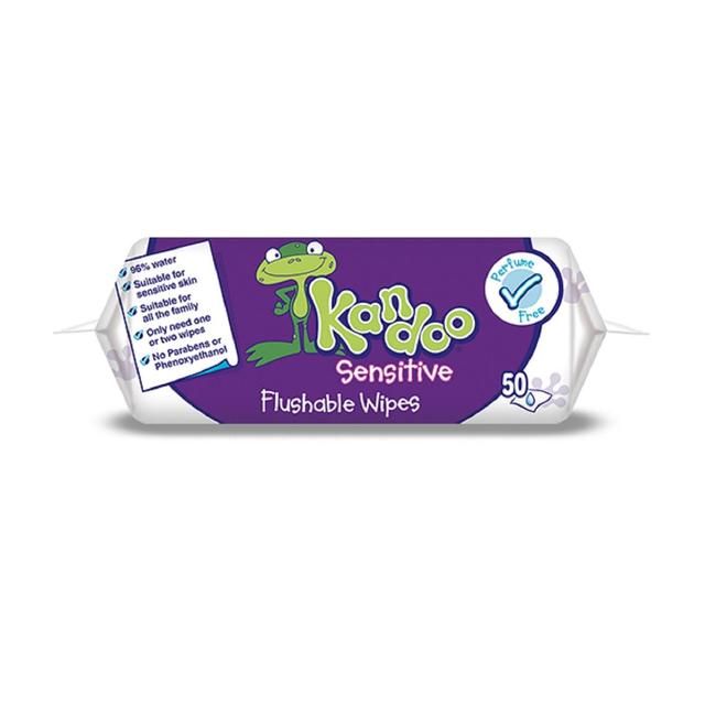 Kandoo Sensitive Flushable Wipes   60 per pack