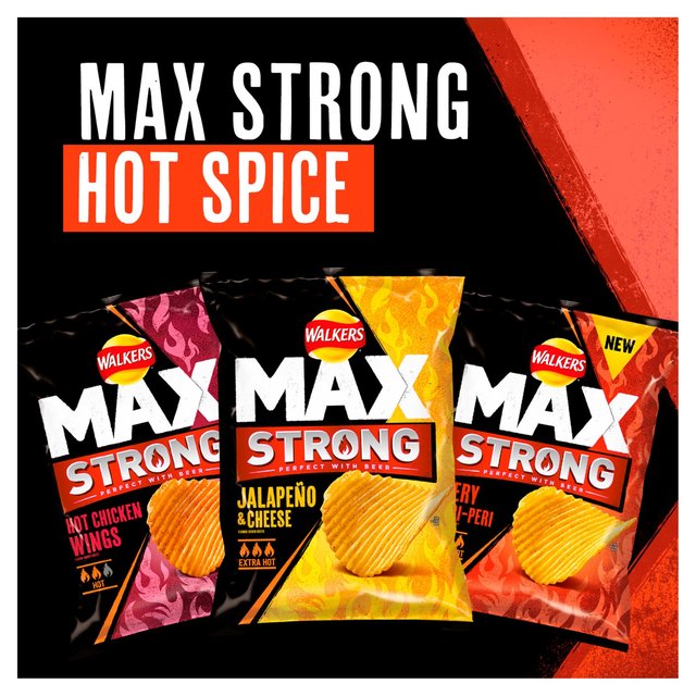 Walkers Max Strong Hot Chicken Wings Sharing Crisps GOODS ASDA   