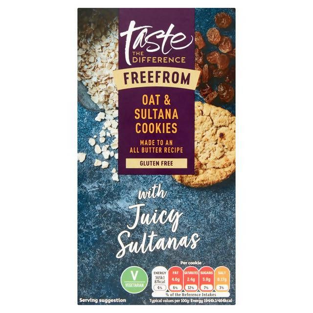 Sainsbury's Free From Oat & Sultana Cookies, Taste the Difference 150g gluten free Sainsburys   