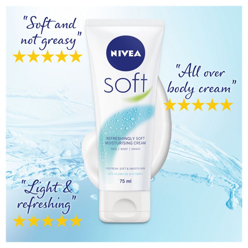 Nivea Refreshingly Soft Moisturising Cream For Face Hands And Body Body Care ASDA   