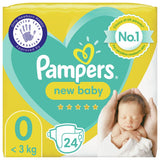 Pampers New Baby Nappies Size 0 (Micro) Carry Pack Nappies & Wipes ASDA   