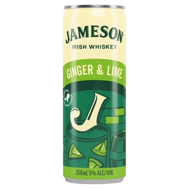 Jameson Irish Whiskey Ginger Ale &amp; Lime Pre-Mixed Can Default Title