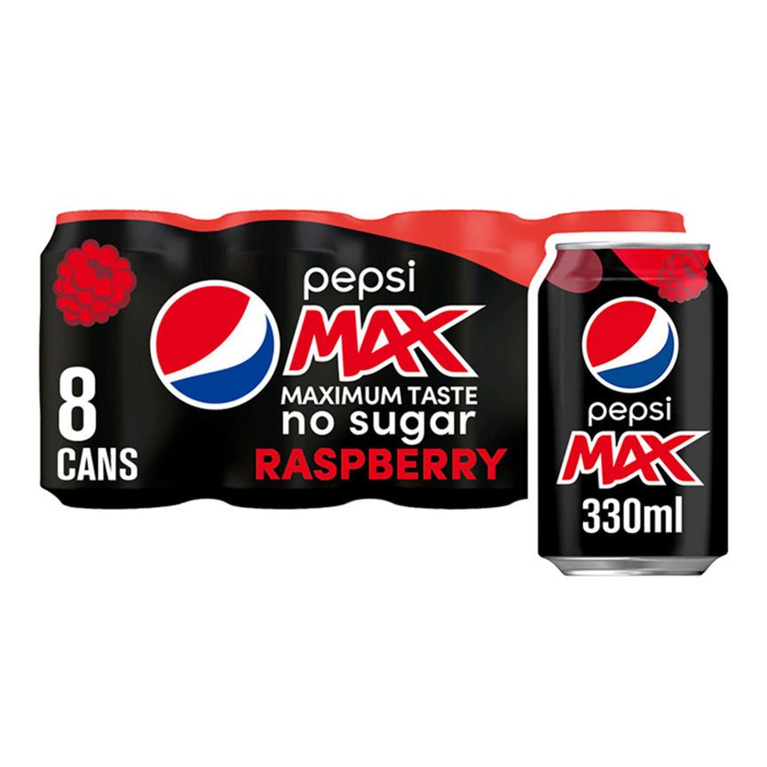 Pepsi Max Raspberry Cans