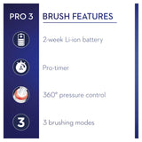 Oral-B Pro 3 - 3000 - Pink Electric Toothbrush Designed By Braun Dental ASDA   