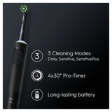 Oral B Vitality Pro Black Electric Toothbrush Designed By Braun Dental ASDA   