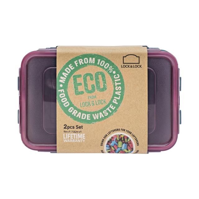 Lock & Lock Eco 1l & 1.4l Set   2 per pack