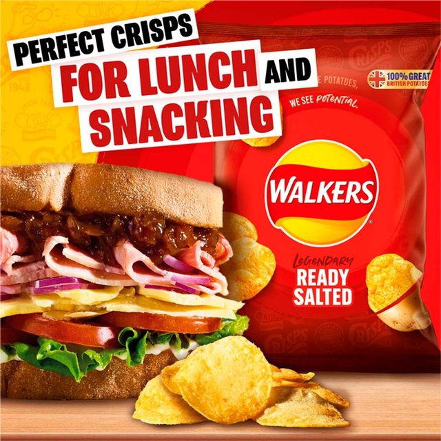 Walkers Ready Salted Multipack Crisps GOODS ASDA   