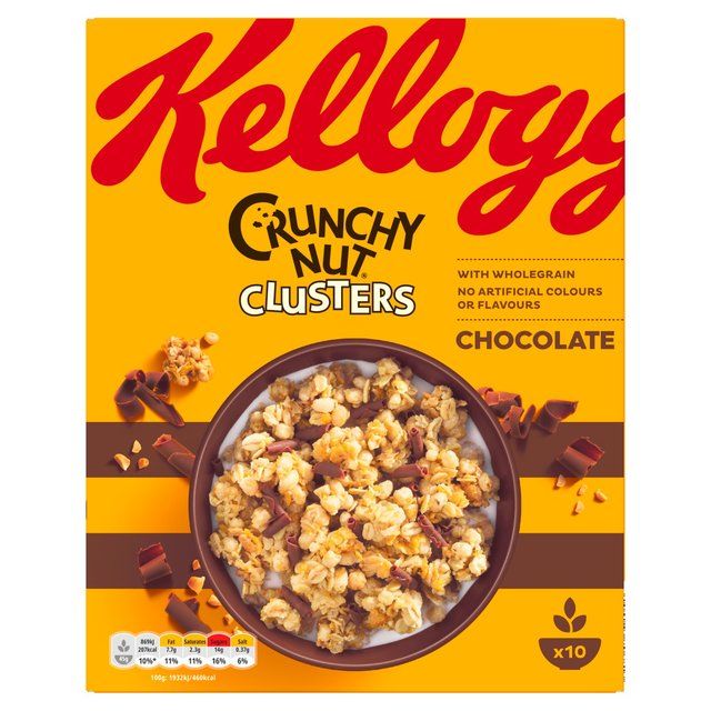 Kellogg's Crunchy Nut Chocolate with Honey and Nut Clusters Cereal