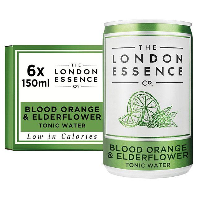 London Essence Co. Blood Orange & Elderflower Tonic Water Cans GOODS M&S   