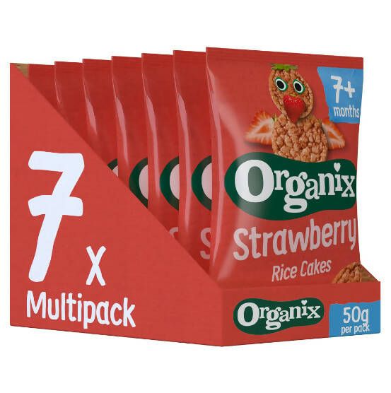 Organix Strawberry Rice Cakes Case 7x Multipack