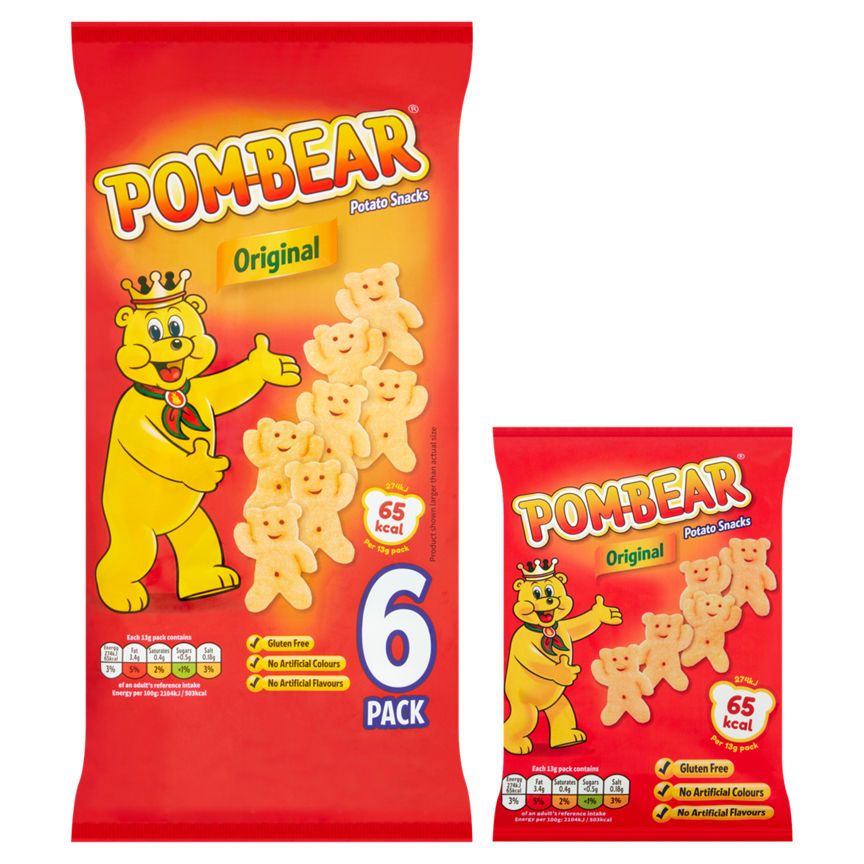 Pom Bear Original Multipack Crisps Free From ASDA   