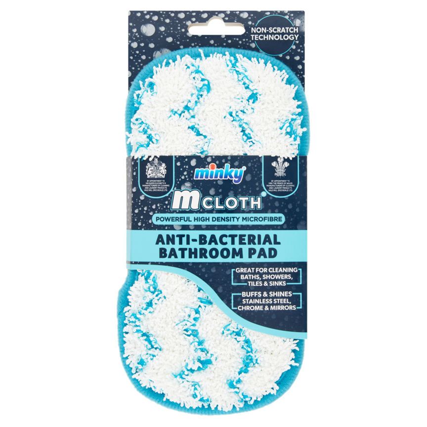 Minky M Cloth Anti-Bacterial Bathroom Pad Accessories & Cleaning ASDA   