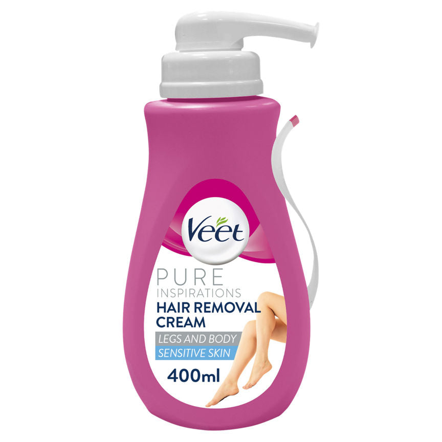 Veet Pure Hair Removal Cream Body & Legs for Sensitive Skin 400ml Women's Toiletries ASDA   