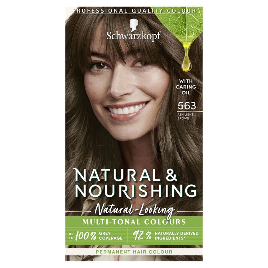 Schwarzkopf Natural & Nourishing Vegan Brown Hair Dye Ash Light Brown 563 Permanent