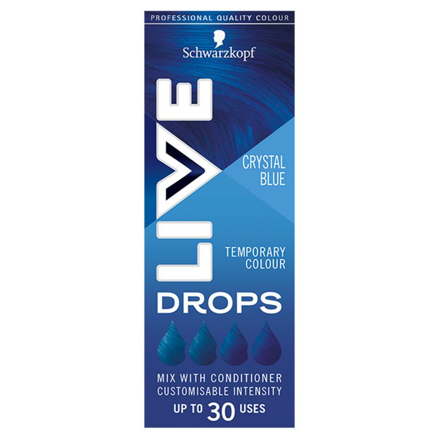 Schwarzkopf Live Colour Drops Hair Dye Temporary Colour Crystal Blue