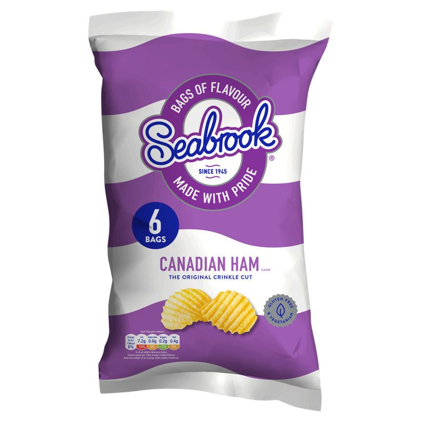 Seabrook Crinkle Cut Canadian Ham Multipack Crisps Free From ASDA   