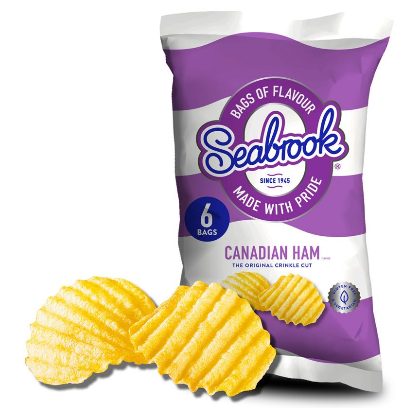 Seabrook Crinkle Cut Canadian Ham Multipack Crisps Free From ASDA   