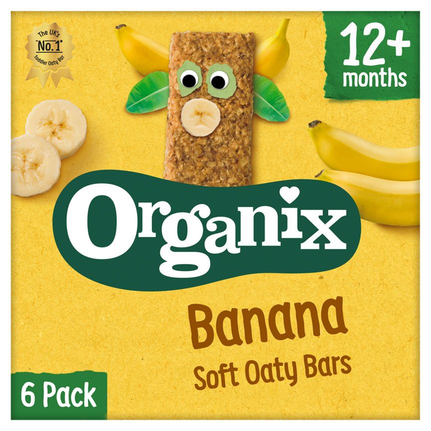 Organix Banana Organic Soft Oat Snack Bars Multipack 6x30g GOODS ASDA   