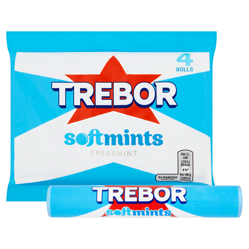 Trebor Softmints Spearmint Mints 4 Pack Snacks & Confectionery ASDA   