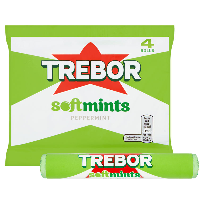 Trebor Softmints Peppermint Mints 4 Pack Snacks & Confectionery ASDA   