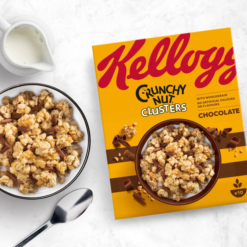 Kellogg's Crunchy Nut Chocolate Clusters Breakfast Cereal